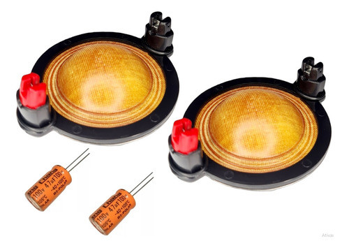 Kit 2 Reparo Driver D250x Corneta + 2 Capacitor 47uf 100v 0