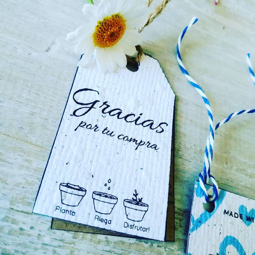 50 Tarjetas De Papel Plantable De Agradecimiento 0