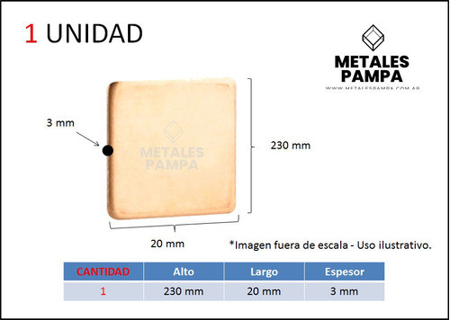 Disipador De Calor Plano Cobre 20x3mm X 230mm Ci Cpu Gpu 1