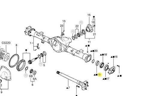 Anillo Traba Eje Trasero Ford Ranger 2000 2001 2002 1