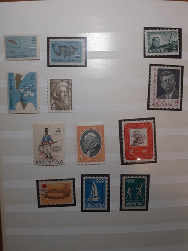 Filatelia Lote 21 Estampillas Mint Año 1964 Argentina 0