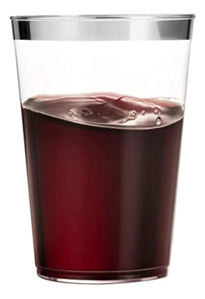 Munfix 100 Vasos De Plástico Plateado De 12 Onzas, 1 Munfix 100 Vasos De Plástico Plateado De 12 Onzas, 1