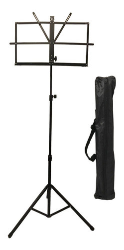 Atril Metálico Partitura Plegable Negro + Funda 0