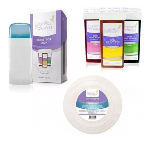 Derretidor Roll On Banda X 50mts + 24 Ceras Cosmetica Prof 0