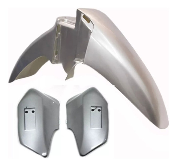 Guardabarro + Cubre Barrales Gris Plata Moto Zanella Zb 110 0 Guardabarro + Cubre Barrales Gris Plata Moto Zanella Zb 110 0