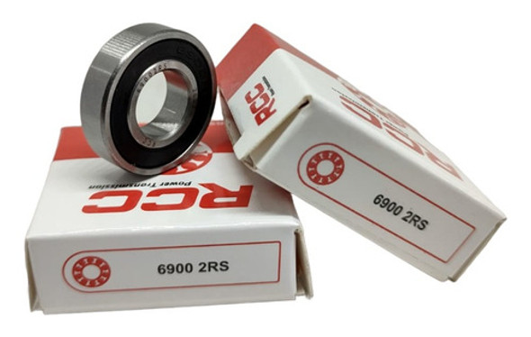 Kit 2 Peças Rolamento De Esfera 6900-2rs 10x22x6 0