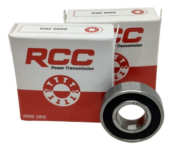 Kit 2 Peças Rolamento De Esfera 6900-2rs 10x22x6 1