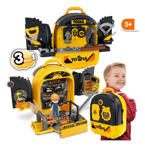 Maleta De Ferramentas E Oficina Infantil Tools Replay Kids 1