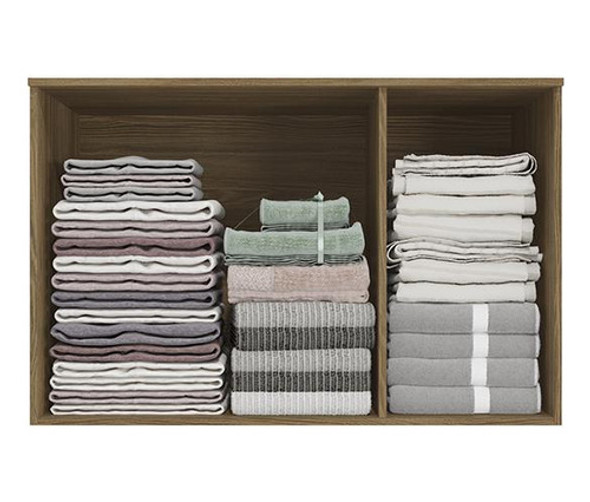 Armário Aéreo 3 Portas Kappesberg Adapt Nogueira/macadâmia 1