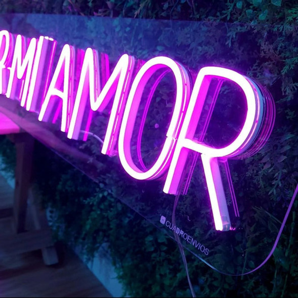 Cartel Neón A Brillar Mi Amor 90 X 30 Cms 1