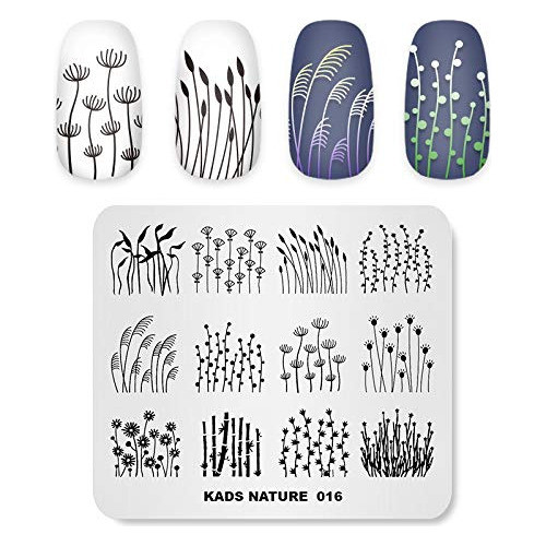 Placa Para Samping Uñas Diseño Botanico 0