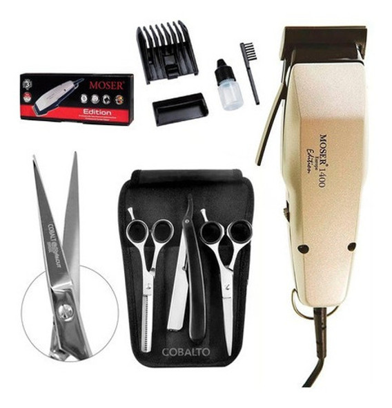 Máquina De Corte Profesional Moser 1400 Kit Tijeras Corte P 0