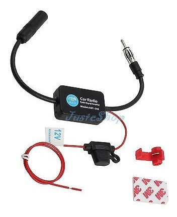 12v Coche Carro Antena De Radio Fm Am Señal En Línea Amp Amp 0