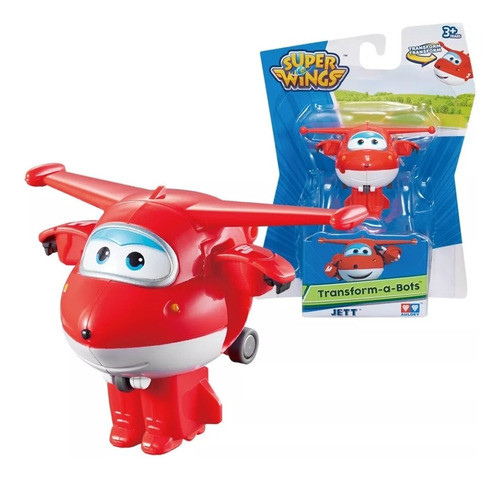 Super Wings Muñeco Figura Acción Transformers Aviones Jett 0