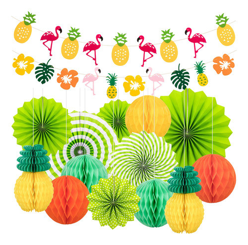 Widget Jungle Party, 15 Peças De Papel Mexicano Com Decoraçõ 0