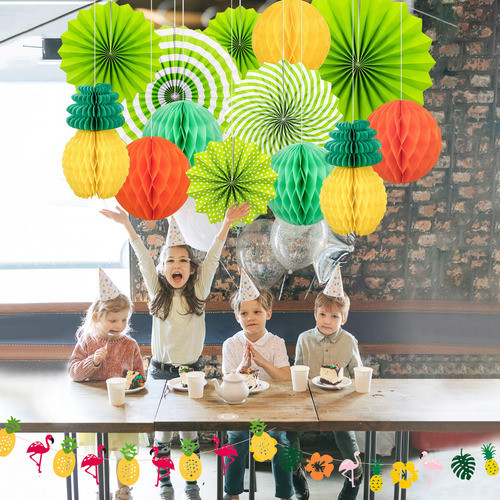 Widget Jungle Party, 15 Peças De Papel Mexicano Com Decoraçõ 1