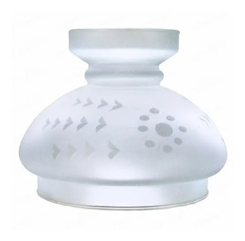 Cúpula Fosca Lapidada 13,5 Cm Para Luminária Abajur 0