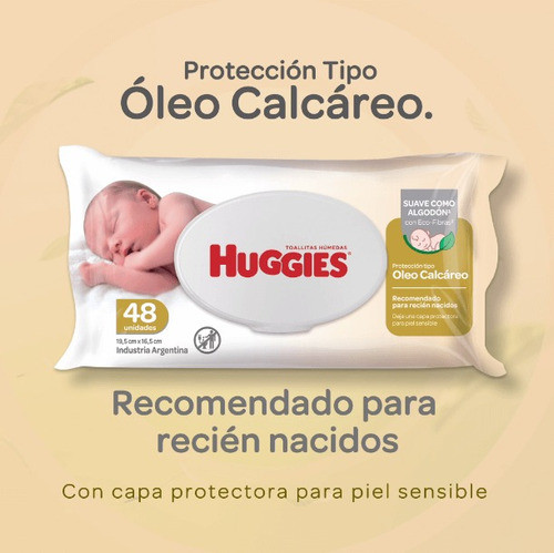 Toallas Humedas Huggies C/oleo Calcareo Deluxe X48 Pack X 5 1