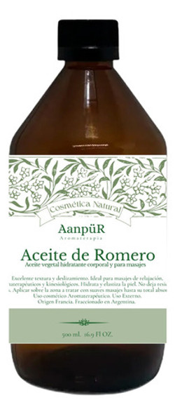 Aceite De Romero Para Masajes Uso Profesional 500 Ml 0