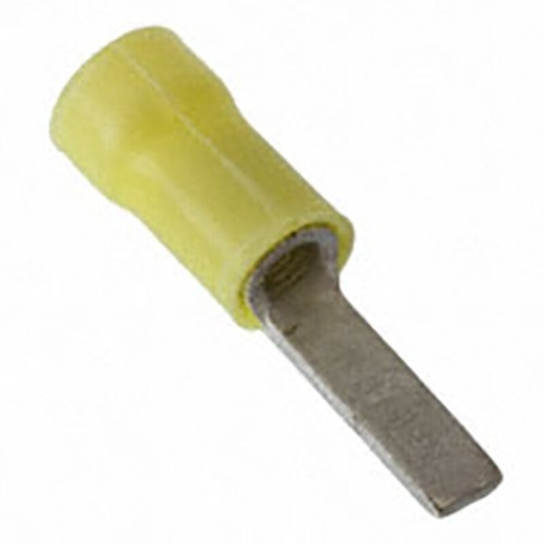 Terminal C-18 Amarillo Pin Chato Angosto Amp (x100u) 688035 0