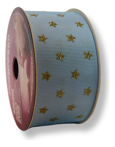 Fita De Gorgurão Decore Glitter Estrela Azul | 10 Metros 0