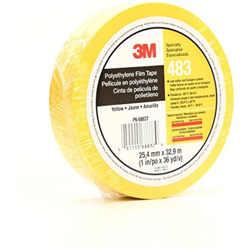 3 M Pelicula De Polietileno Cinta 483 Amarillo 1 1