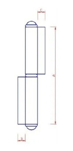 Bisagra Ficha Para Herrero 80x20 - 2.5mm - 20 Uds. 1