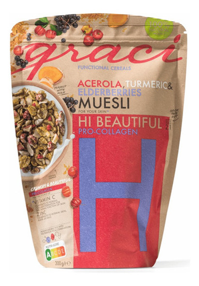 Granola Graci Hi Beautiful Pro-collagen Acerola 300g 0