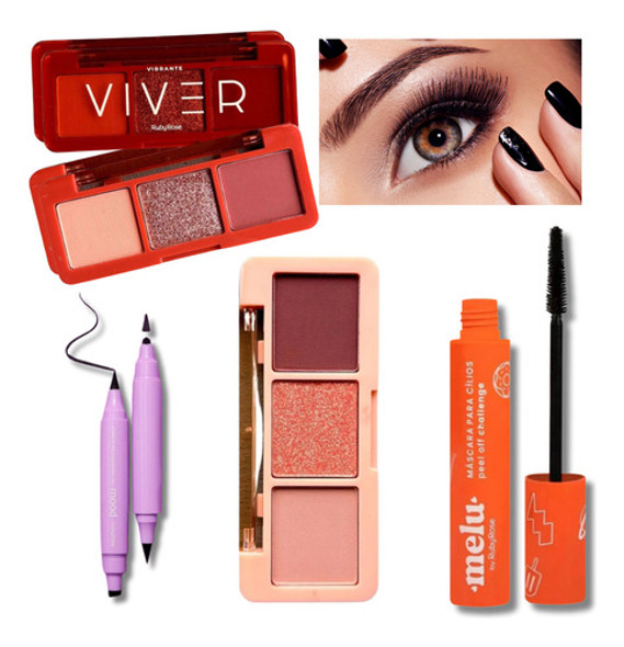Set De Maquillaje ( Delineador Para Ojos, Mascara Y Sombra ) 0
