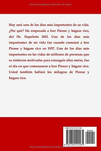 Libro: Piense Y Hágase Rico: 1937 Edición (spanish Edition) 1
