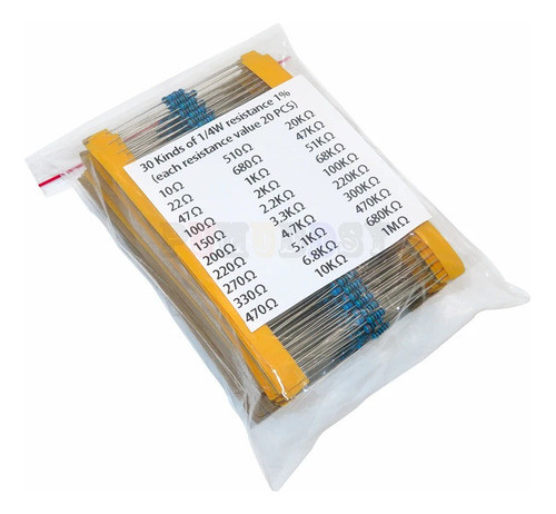 Kit Resistencias Surtidas 300 Unidades Resistores 0
