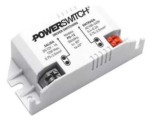 Fuente Alimentacion Plastica 12v 1a 12w Driver 12v Bornera 0