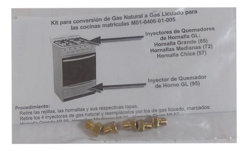 Kit Conversión Gas Envasado Cocina Eskabe E2/z1 Original! 0