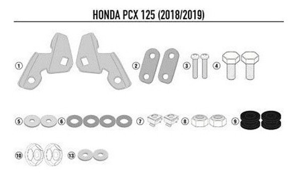Anclaje Parabrisa Givi 1163dt/1129dt/1129d Honda Pcx 125 1 Anclaje Parabrisa Givi 1163dt/1129dt/1129d Honda Pcx 125 1