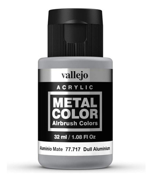 Vallejo Metal Color 77717 Aluminio Mate Para Aerografos 0