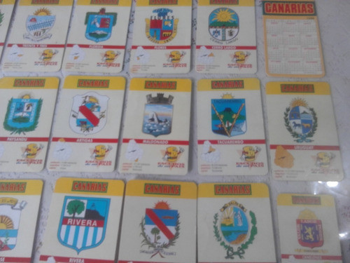 Tarjetas Yerba Canarias Escudos Uruguay Completa 1