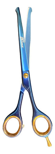 Tesoura Sem Ponta De Cortar Cabelo Fio Navalha 6,5 Azul Sem 1