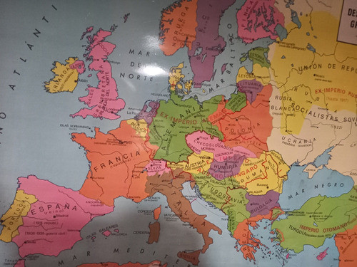 Mapa Europa Después De La Primera Gran Guerra 1918 1