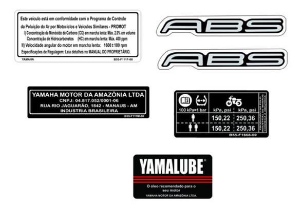 Kit Adesivos De Advertência Nmax 160 Yamaha - Frete Grátis 0