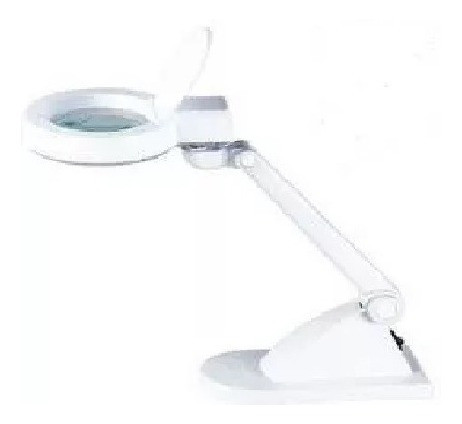 Lupa De Mesa Con Luz 12w Bifocal 3x 8x Codigo 201t 1