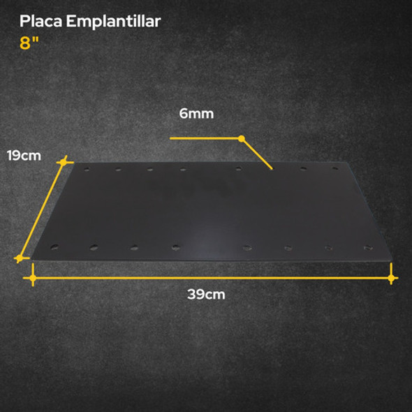 Conector Metalico Chapa Refuerzo Anclaje Perforado 19cm 1