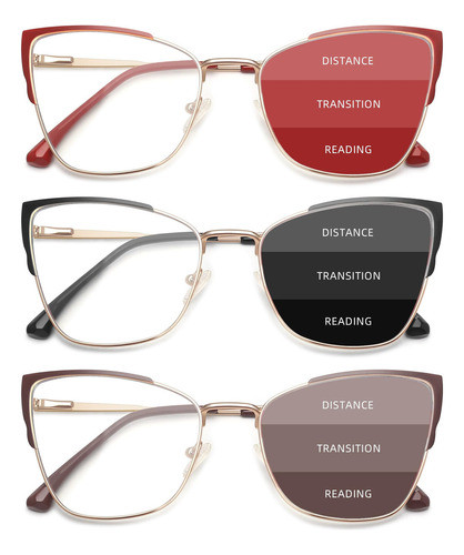 Ladeesse Gafas De Lectura De Ojo De Gato Con Multienfoque Pr 0