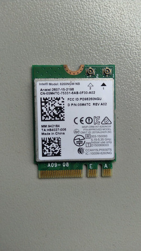 Placa Wifi Wireless Notebook Dell Precision 15 7510 7520 Nfe 0