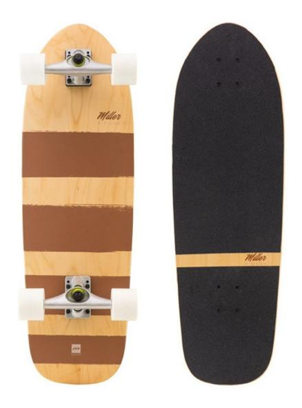 Skate Miller Backside 31.5 Tabla 10'' Madera Líneas Marrones 0 Skate Miller Backside 31.5 Tabla 10'' Madera Líneas Marrones 0