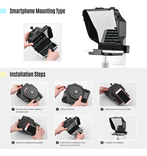 Prompter De Teleprompter Portátil Para Smartphone K2 1