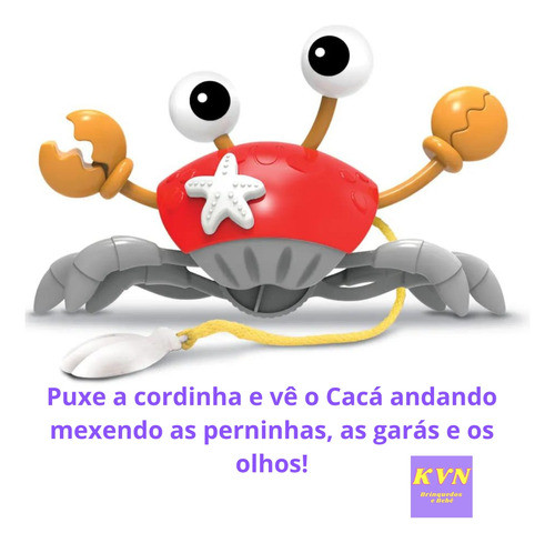 Brinquedo Para Bebê Caranguejo Cacá Mexe Perninhas  Elka 1