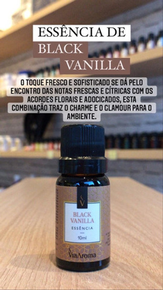 Essência 100% Natural 10ml Via Aroma - Black Vanilla 1