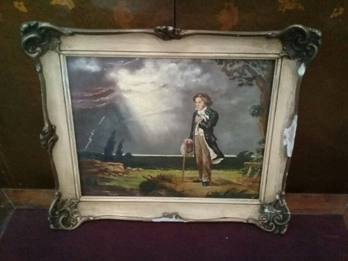 Óleo Sobre Tabla Del Autor Italiano A.r Ponti.  Caballero 0