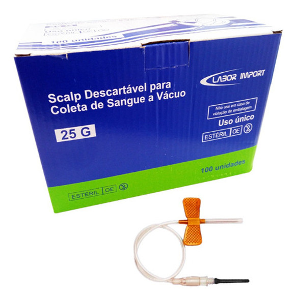 Scalp Escalpe Descartável Coleta A Vácuo 25g - 100 Unidades 0