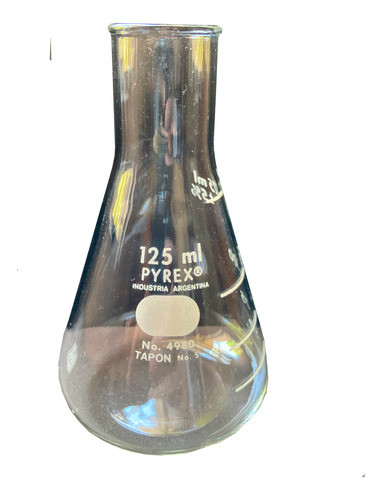 Erlenmeyer Pyrex 125ml No4980 Borosilicato Con Graduación 0